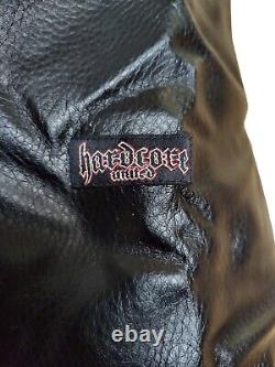 Rare Hardcore United Black College Varsity Baseball Jacket Quilted Regular-Fit