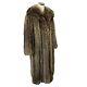 Revillon Furs Full Length Raccoon Fur Coat Size L Fully Lined