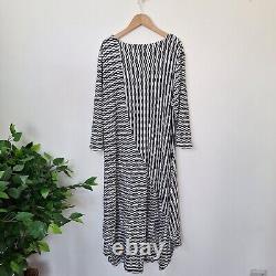 Sahara L Cocoon Hem Dress Navy White Maxi Length 16 18