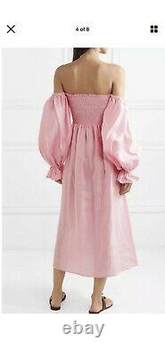 Sleeper Atlanta Pink Linen Dress. Size Large