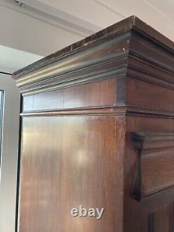 Solid wood Victorian Edwardian mahogany wardrobe Full Length mirror Large draw