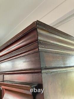 Solid wood Victorian Edwardian mahogany wardrobe Full Length mirror Large draw