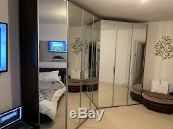 Specious Extra Large Wardrobe Shelves Sliding Door Mirror Rail Cabinet Closet