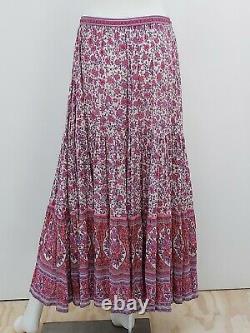 Spell Jasmine Maxi Skirt Lilac Printed Size Large