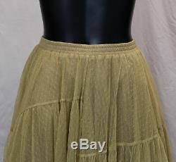 Spell & The Gypsy Women's Grace Tulle Maxi Skirt MC7 Caramel Large NWT