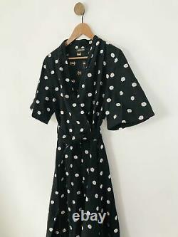 Stine Goya Women's Floral Wrap Maxi Dress L UK14 Black
