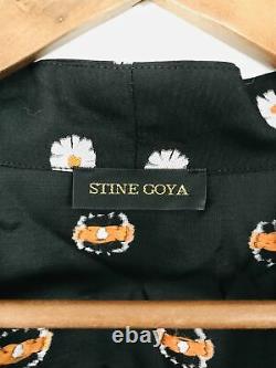 Stine Goya Women's Floral Wrap Maxi Dress L UK14 Black