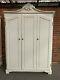 Stunning Large French Armoire Ivory 3 Door Wardrobe Shabby Chic