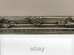 Tall Antique Mirror Ornate Silver Full Length Dressing Wall Vintage Large