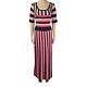 Temperley Womens Multicoloured Viscose Striped Knitted Maxi Dress Size L