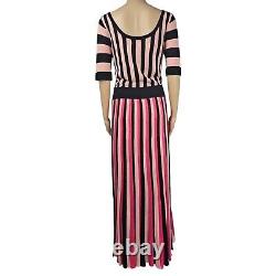 Temperley Womens Multicoloured Viscose Striped Knitted Maxi Dress Size L