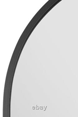 The Arcus New Extra Large Black Framed Arched Mirror 71 X 35 180 x 90cm