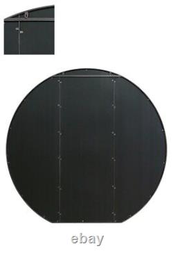 The Circulus New Large Black Framed Mantle Window Mirror 74 X 71 189 x 180cm