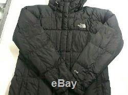The North Face BLACK Full Length Quilted Puffer 700 Long Coat Large