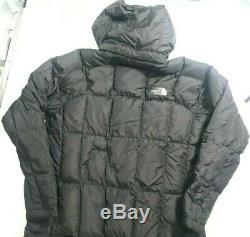 The North Face BLACK Full Length Quilted Puffer 700 Long Coat Large