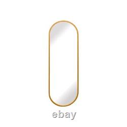 The Vultus New Extra Large Gold Metal Framed 2 Arch Mirror 63 X 22 160x55cm
