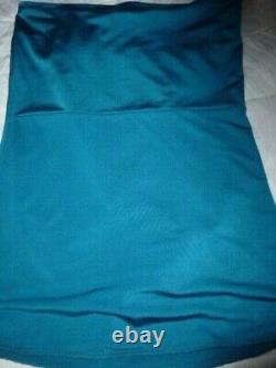 TwoBirds Peacock blue full length size 1 bridesmaid/prom dress & Large bandeau