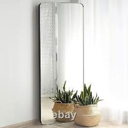 UPLAND OAKS Large Full Length Body Mirror for Floor & Wall in Bedroom Metal Fr