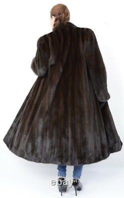 Us1077 Stylish Mink Fur Coat Full Length Female Size L Nerzmantel Pelliccia