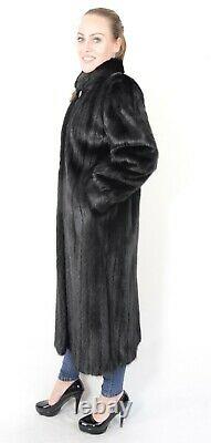 Us2012 Real Female Mink Fur Coat Jacket Full Length Size L Nerzmantel