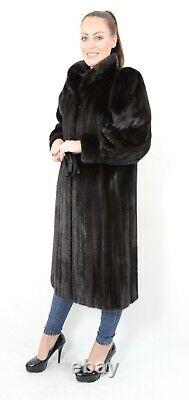 Us2274 Beautiful Saga Mink Fur Coat Female Skins Size L Nerzmantel Pelliccia