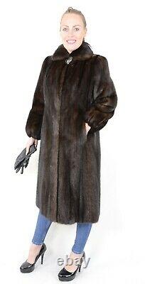 Us2419 Beautiful Farmer Mink Fur Coat Full Lentgh Jacket Size L Nerzmantel