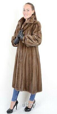Us2440 Female Saga Mink Fur Coat Lightweight Full Length Size L Nerzmantel