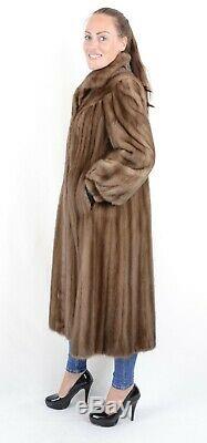 Us2440 Female Saga Mink Fur Coat Lightweight Full Length Size L Nerzmantel