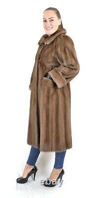 Us2602 Beautiful Real Mink Fur Coat Full Length Size L Nerzmantel Pelliccia