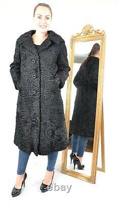 Us2890 Swakara Persian Lamb Fur Coat Full Length Jacket L Persianer Mantel