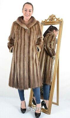 Us3037 Trendy Women Muskrat Fur Coat Musquash Jacket Size L Class Of Mink