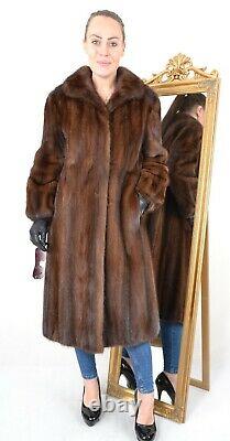Us3177 Beautiful Farmer Mink Fur Coat Demi Buff Full Length Size L Nerzmantel