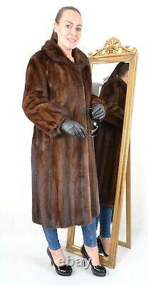 Us3177 Beautiful Farmer Mink Fur Coat Demi Buff Full Length Size L Nerzmantel