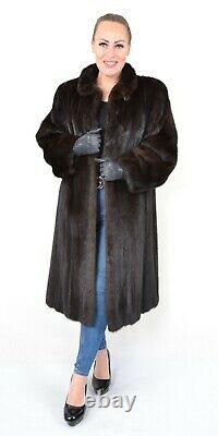 Us3201 Fantastic Farmer Mink Fur Coat Full Length Size L Nerzmantel Pelliccia