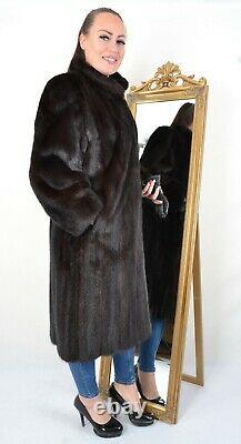 Us3201 Fantastic Farmer Mink Fur Coat Full Length Size L Nerzmantel Pelliccia