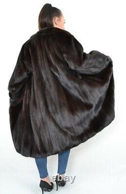 Us3567 Real Blackglama Mink Fur Coat Full Length Farmer Mink L Nerzmantel