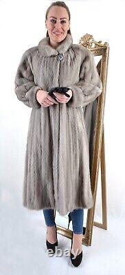 Us4260 Real Sapphire Mink Fur Coat Full Length Ranch Mink L Nerzmantel