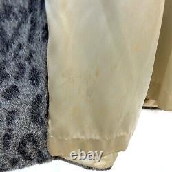 VTG Monterey Fashions Taupe Beige Leopard Print Faux Fur Full Length Coat Large