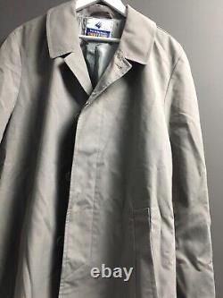 VTG UR Retro Rokit Full Length Grey Unisex Raincoat Trench MAC Loose Coat L