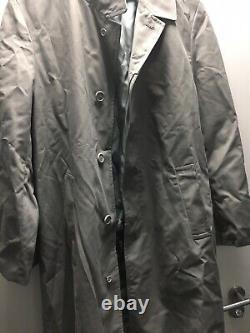 VTG UR Retro Rokit Full Length Grey Unisex Raincoat Trench MAC Loose Coat L