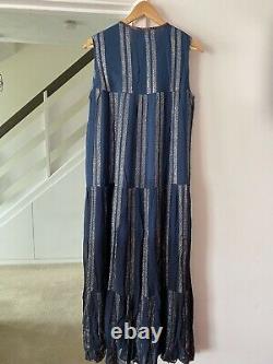 Verb by Pallavi Singhee @ ANTHROPOLOGIE Embroidered Shimmer Maxi Dress Size L