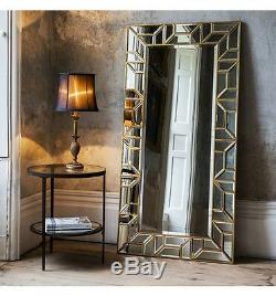 Verbier Large Gold Rectangle Full Length Modern Leaner Floor Wall Mirror157x80cm