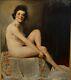 Very Fine Large Antique Early 20th Century Full Length Nude Oil Painting Watelet