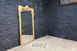 Very Large French Full Length Antique Mirror 1.8m Tall Ornate Country House