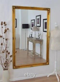 Very Large Full Length Gold Wall Standing Mirror Antique 5Ft6 X 3Ft6