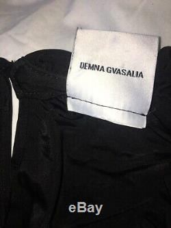 Vetements 1st Collection Black Satin Dress Demna Gvasalia Balenciaga Long Ruffle
