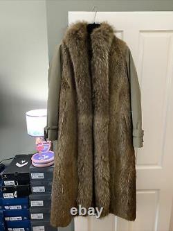 Vintage 2in1 Mink Full Length Fur Coat Or VEST Gorgeous Rare USA RaccoonFox