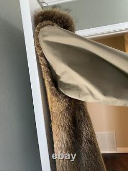 Vintage 2in1 Mink Full Length Fur Coat Or VEST Gorgeous Rare USA RaccoonFox