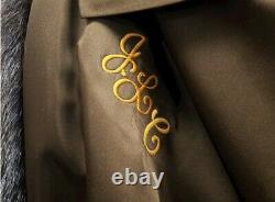 Vintage Authentic Christian Dior Fourrure Brown Long Full Length Fur Coat Large