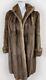 Vintage Famous-barr Fur Salon Full Length Muskrat Furr Coat Sz Medium- Large